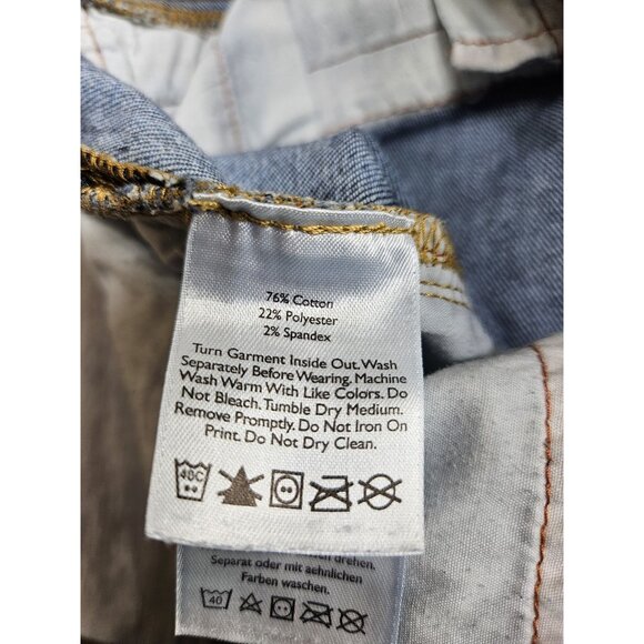 Eddie Bauer Jeans Womens 8 Curvy Trouser Denim Pants Wide Leg Specially Dyed - Picture 9 of 15